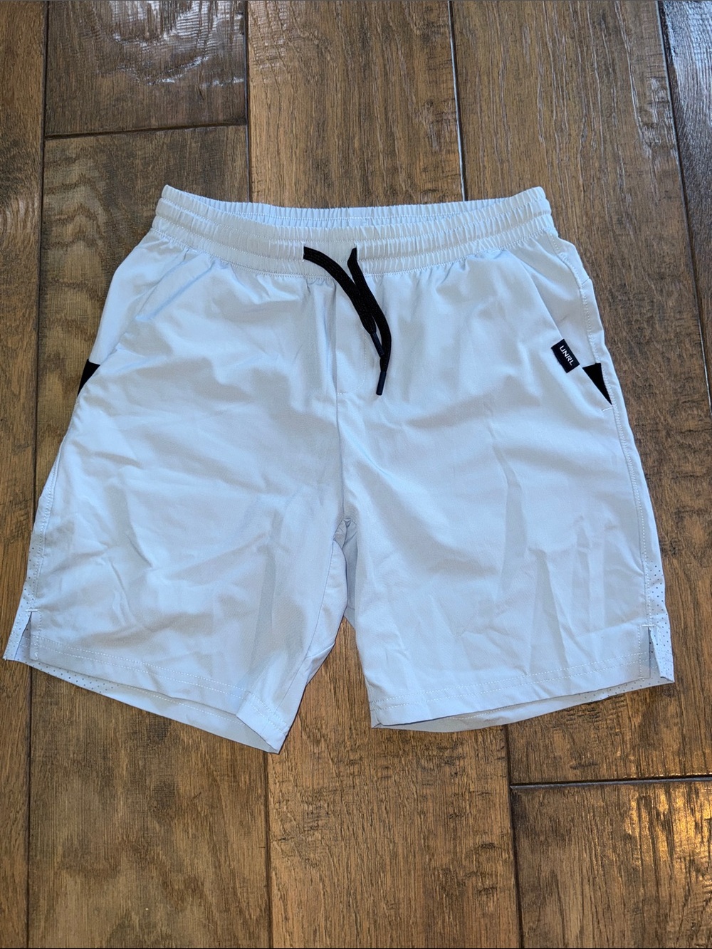 UNRL Youth XL White Performance Athletic Shorts YXL Lightweight Activewear
